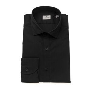 Bagutta Black Cotton Men's Slim Men's Shirt